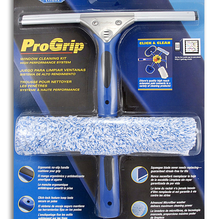 Ettore 65000 ProGrip Window Cleaning Kit — 12 in Squeegee + 10 in Washer product photo
