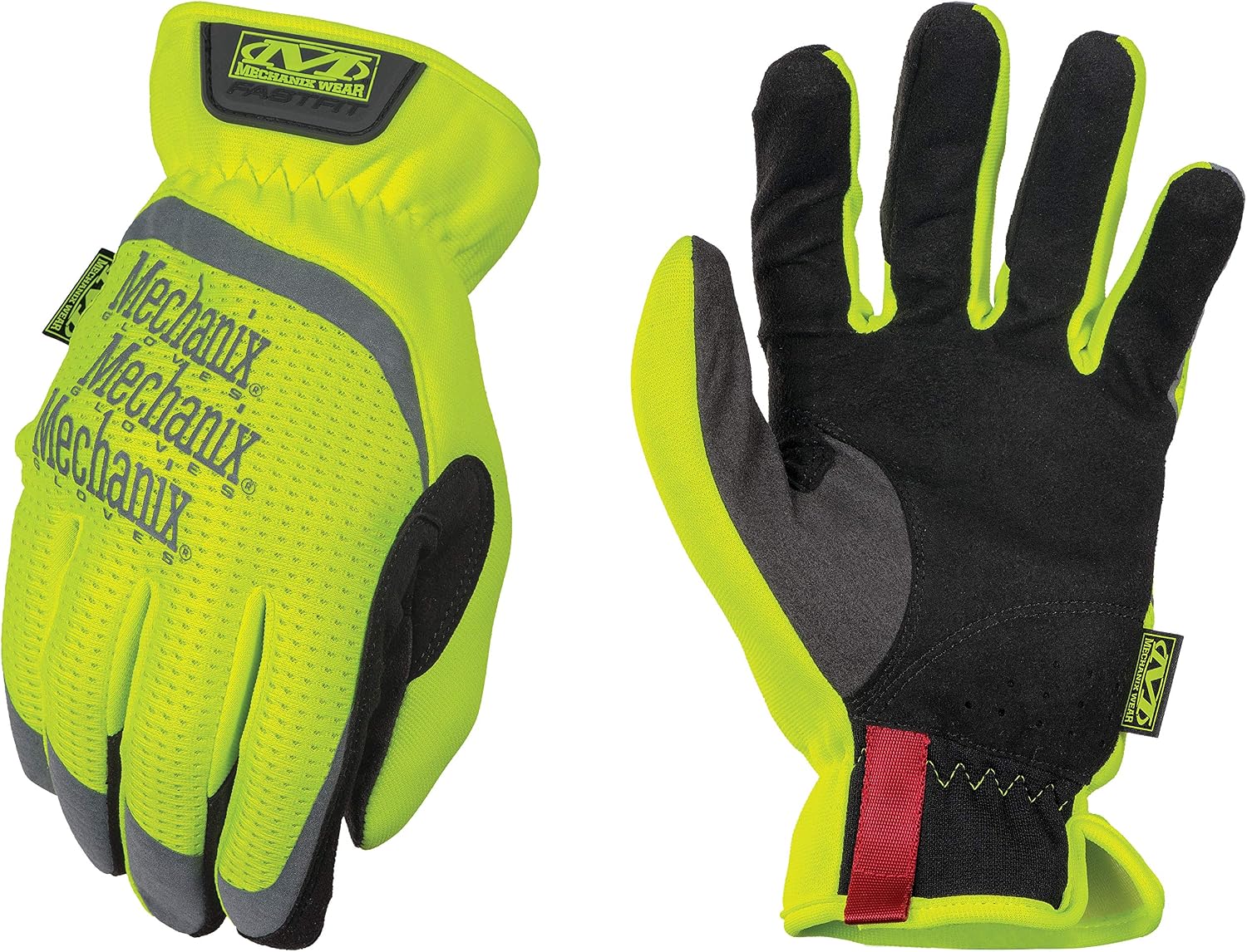 Mechanix Wear Hi-Viz FastFit Work Gloves — Elastic Pull-On Cuff product photo