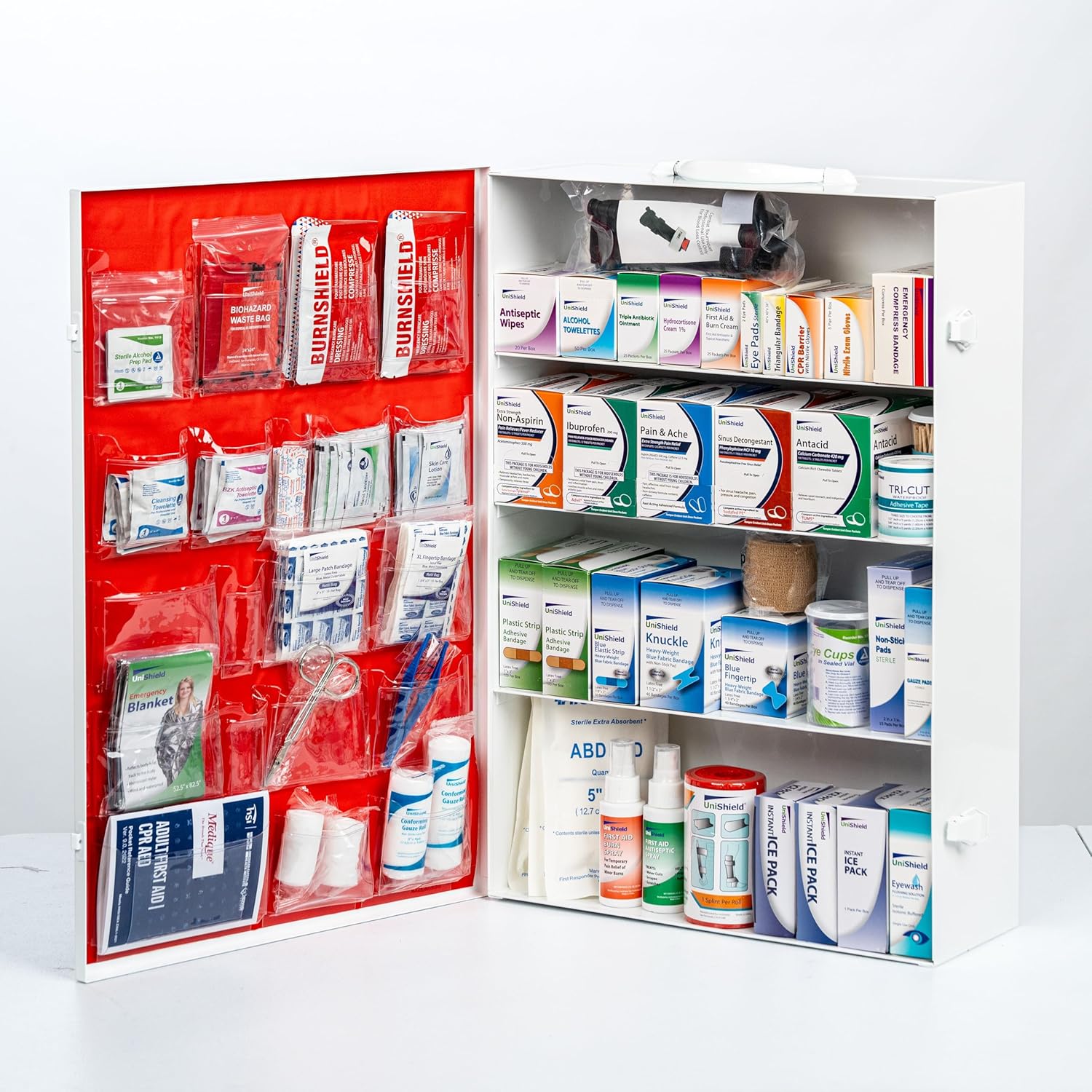 UniShield 4-shelf restaurant first aid cabinet Class B product photo