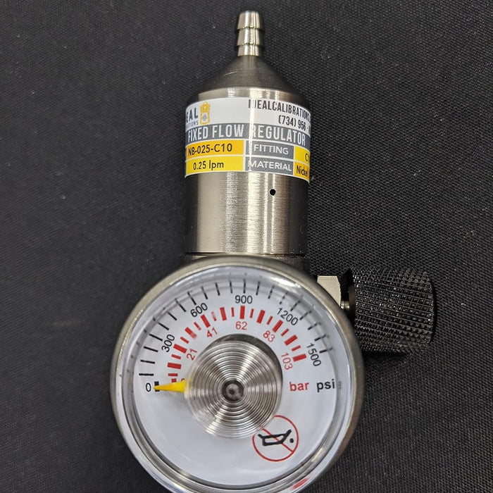 Fixed-Flow Calibration Gas Regulator — 0.25 LPM Bump-Test Flow product photo