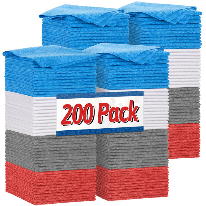 Microfiber Shop Towels — Bulk 200-Pack product photo