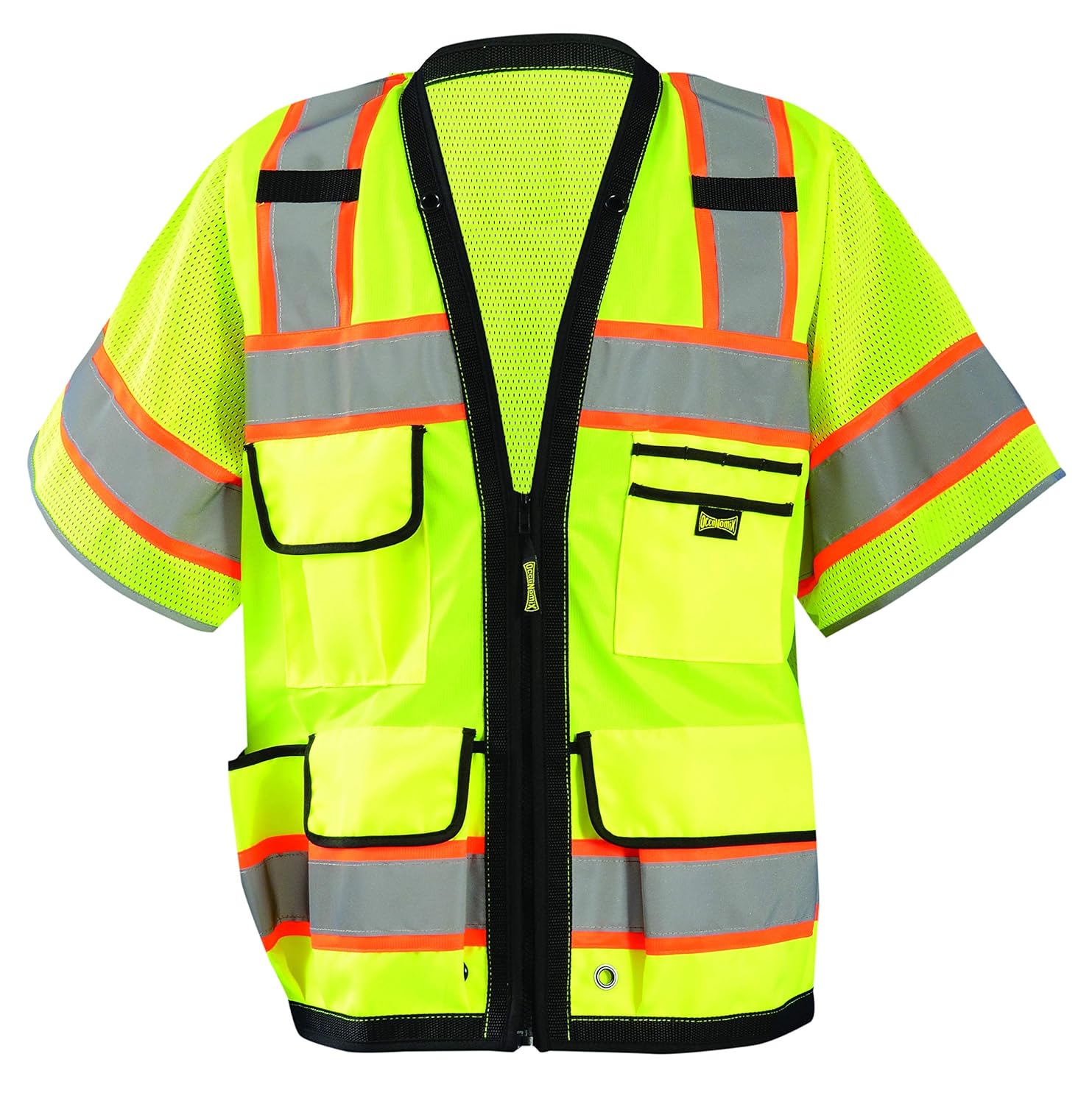 OccuNomix LUX-HDS2T3 Class 3 Two-Tone Surveyor Vest — 8 Pockets product photo