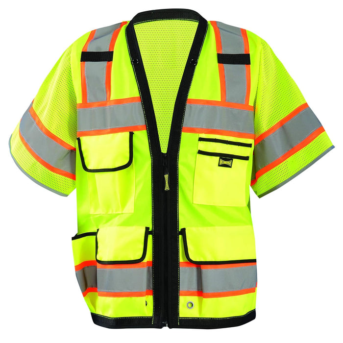 OccuNomix LUX-HDS2T3 Class 3 Two-Tone Surveyor Vest — 8 Pockets product photo