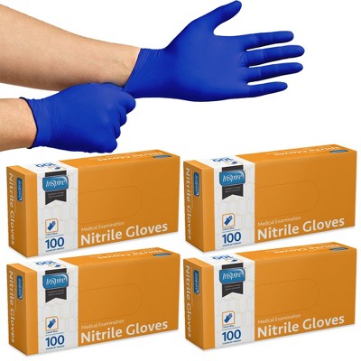 Inspire Cobalt Blue Nitrile Gloves — 4.5 Mil Exam, Chemo-Tested (ASTM D6978), Box of 100 product photo