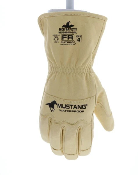 MCR Safety MU3664KGW-XXXL Mustang HiDex Goatskin Kevlar FR Gauntlet — XXX-Large product photo