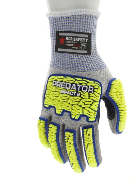 MCR Safety PD6951 Predator Impact Gloves, HyperMax Knit + PU Palm product photo