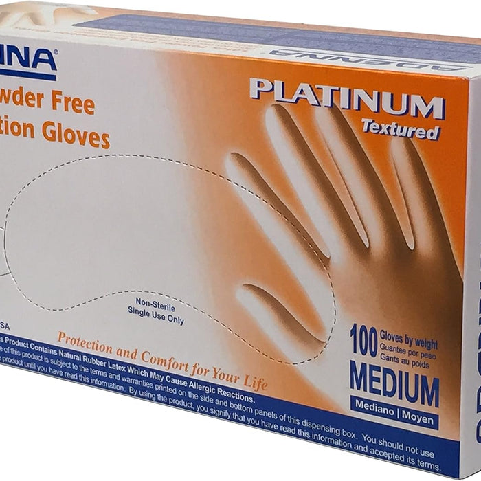 Adenna Platinum Premium Latex Exam Gloves — 5.5 Mil, Powder-Free product photo