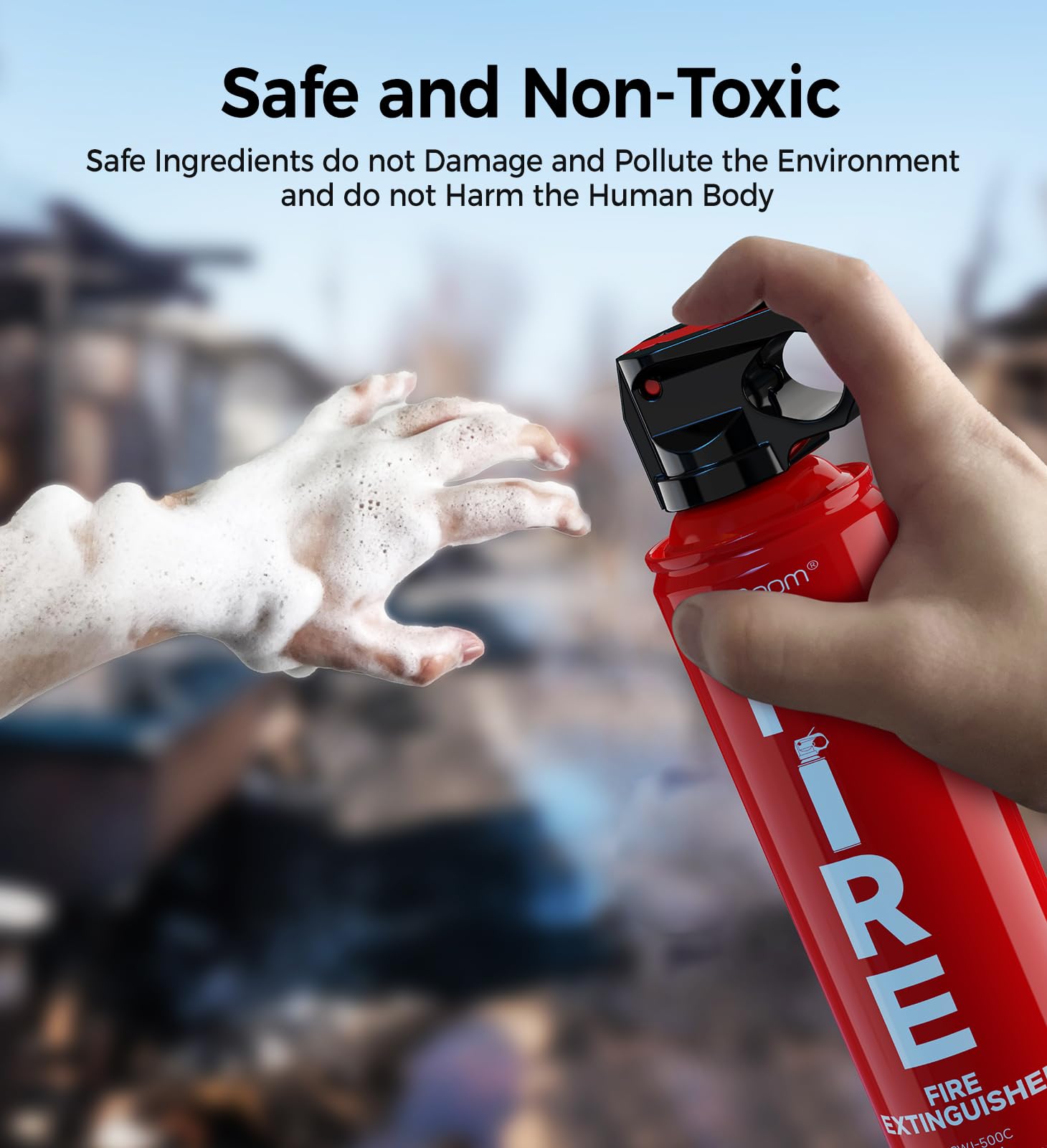 AmzBoom B0DJ1M79C4 Compact Water-Based Fire Extinguisher (1-Pack) product photo