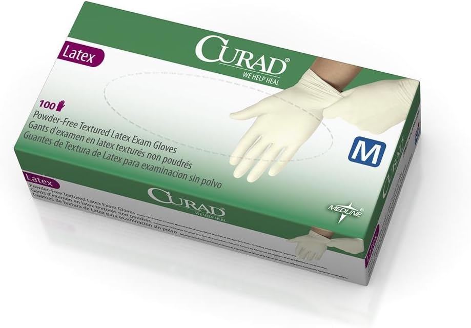 Curad Powder Free Latex Exam Gloves — Non-Sterile product photo