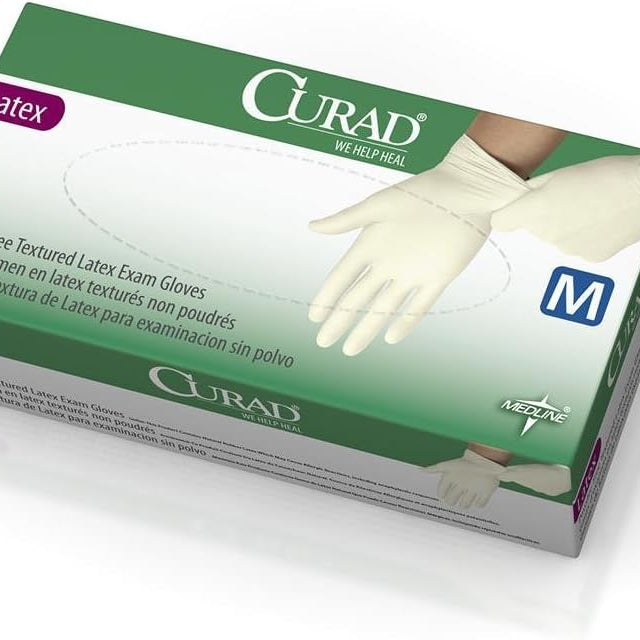 Curad Powder Free Latex Exam Gloves — Non-Sterile product photo