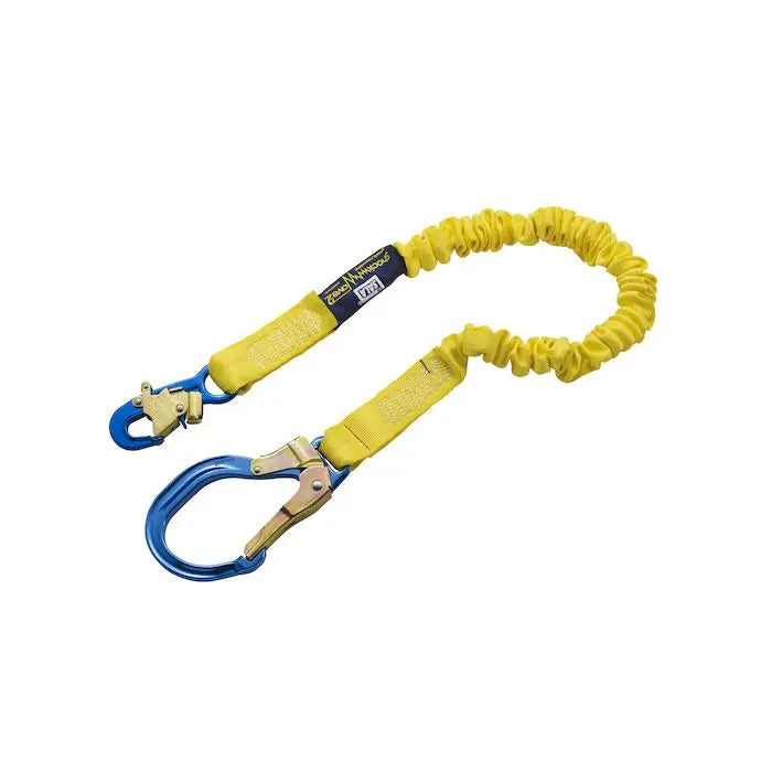 3M DBI-SALA 1244311 ShockWave 2 Single Leg Shock Absorbing Lanyard — 6 ft, Snap Hook + Rebar Hook product photo