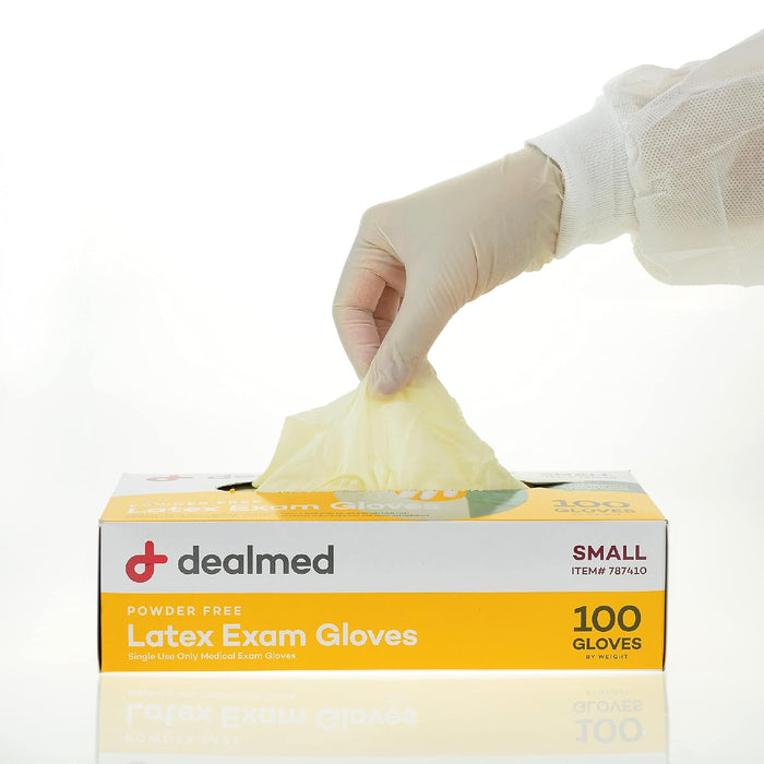 Dealmed First Aid Latex Gloves — Professional Exam Grade product photo
