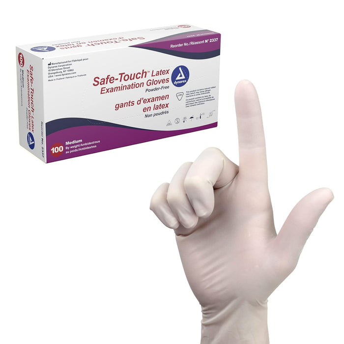 Dynarex Safe-Touch Latex Examination Gloves — Powder-Free product photo