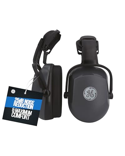 GE Cap-Mounted Earmuff, 25 dB NRR Dielectric Hard Hat Ear Muffs (ANSI S3.19) product photo