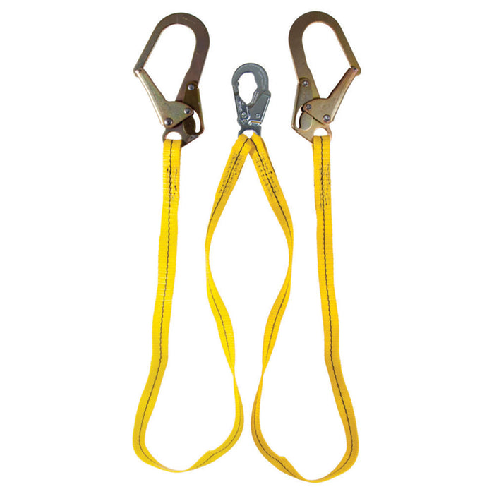Guardian 01271 Non Shock Absorbing Lanyard — Dual-Leg Restraint, Rebar Hooks, 6 ft product photo