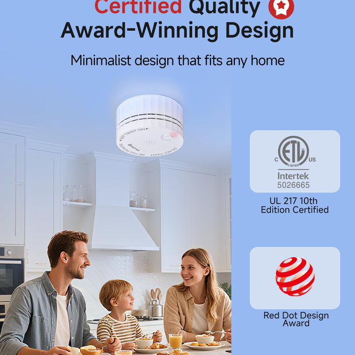 Heiman S1-S Photoelectric Smoke Detector — 10-Year Sealed Battery Smoke Alarm product photo