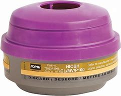 Honeywell North 75852P100L Mercury vapor and chlorine / P100 Cartridge — North Bayonet product photo