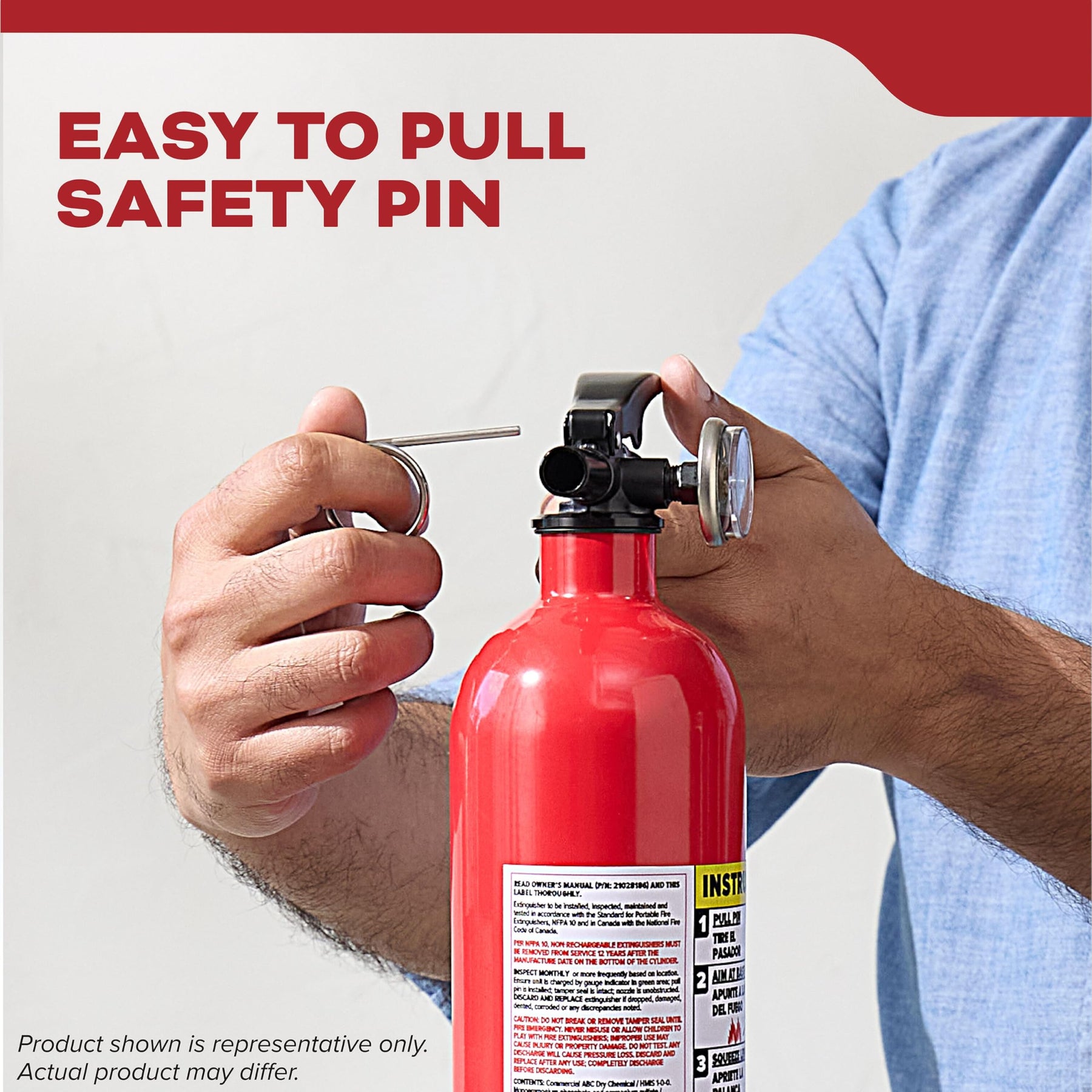 Kidde B0CB9GFZ9M Basic Fire Extinguisher — Single-Use 5-B:C (Disposable) product photo