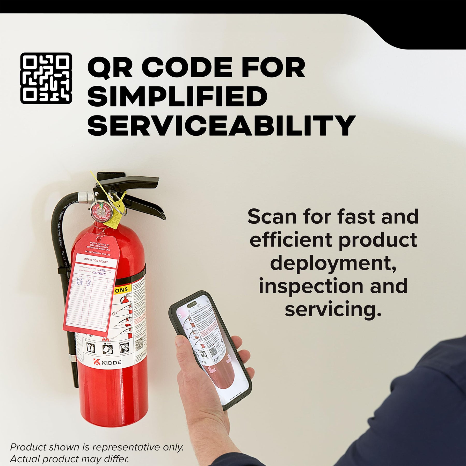 Kidde B0F4DZ7FM9 Commercial Fire Extinguisher — Rechargeable 2-A:10-B:C ABC Dry Chemical product photo