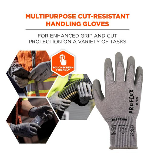 Ergodyne ProFlex 7024 PU Coated Cut-Resistant Gloves, A2