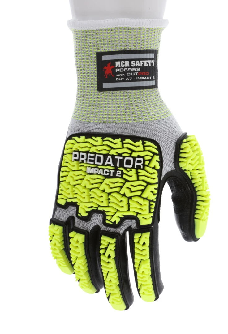 MCR Safety PD6952 Predator A7 Hi-Vis Impact Gloves