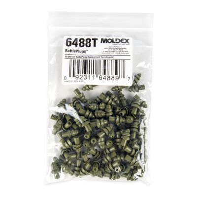 Moldex 6488T BattlePlugs Replacement Tips — Regular/Medium, 50 Pairs