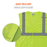 Ergodyne GloWear 8210HL Mesh Hi-Vis Safety Vest Type R Class 2 Hook Loop