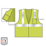 Ergodyne GloWear 8210Z Mesh Hi-Vis Safety Vest Type R Class 2 Zipper
