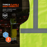 Ergodyne GloWear 8215BA Breakaway Hi-Vis Safety Vest Type R Class 2