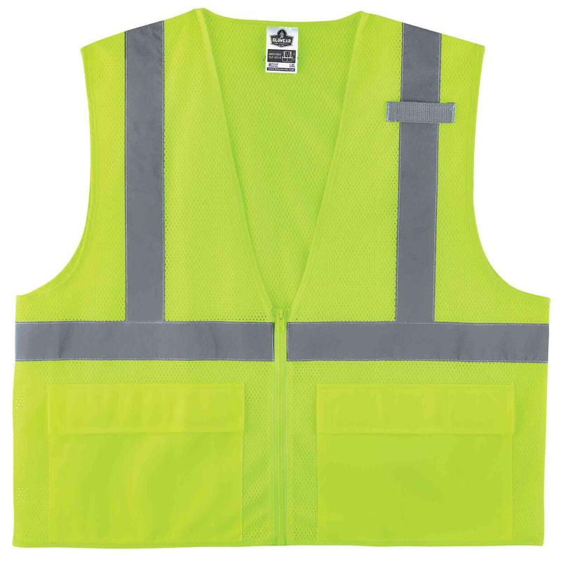 Ergodyne GloWear 8220Z Mesh Hi-Vis Safety Vest Type R Class 2 Zipper