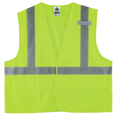 Ergodyne GloWear 8225HL Class 2 Solid Hi-Vis Safety Vest Type R Hook Loop