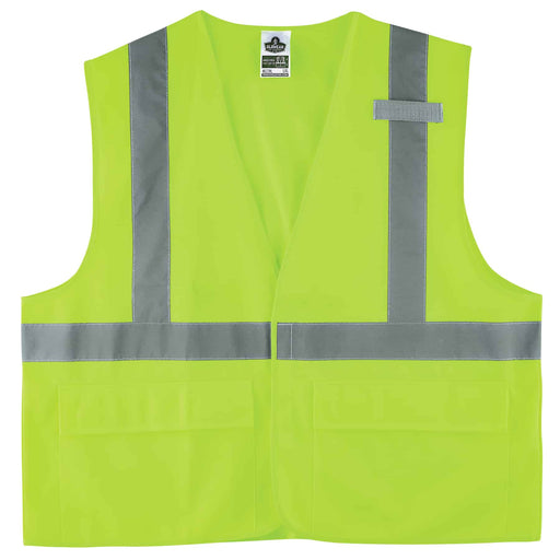 Ergodyne GloWear 8225HL Class 2 Solid Hi-Vis Safety Vest Type R Hook Loop