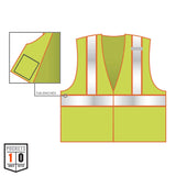 Ergodyne GloWear 8230Z Class 2 Two-Tone Hi-Vis Safety Vest Type R Zipper