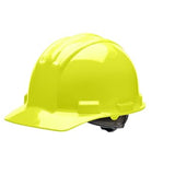 Bullard S51 Flat Front Cap Style Hard Hat, HDPE, 4-Point Ratchet, Made in USA