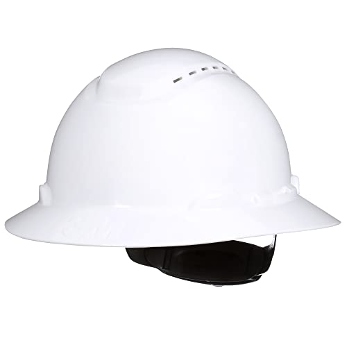 3M SecureFit Full Brim Hard Hat — White Vented