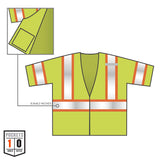 Ergodyne GloWear 8330Z Class 3 Hi-Vis Safety Vest Type R Zipper