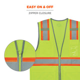 Ergodyne GloWear 8246Z-S Class 2 Mesh Hi-Vis Vest Type R Single Size Zipper