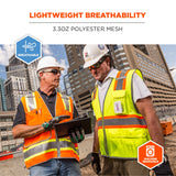 Ergodyne GloWear 8246Z-S Class 2 Mesh Hi-Vis Vest Type R Single Size Zipper