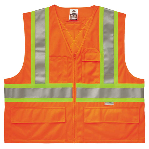 Ergodyne GloWear 8235ZX Class 2 X-Back Hi-Vis Safety Vest Type R Zipper