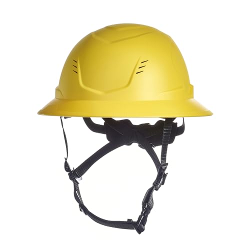 MSA V-Gard H2 Full Brim Safety Helmet — Yellow|Vented