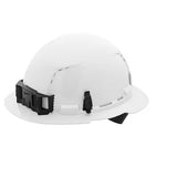 Milwaukee Full Brim Vented Hard Hat, 4-Point Ratchet, Class C