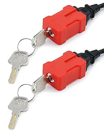 QWORK Electrical Cord Plug Lockout Device, Fits 2 & 3 Prong Plugs, 2 Pack