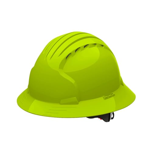JSP EVO 6161 Deluxe Full-Brim Hard Hat — Lime Green — Vented