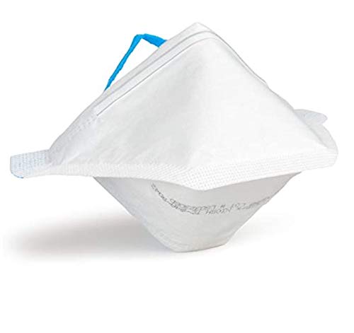 Kimberly Clark 53358 KIMTECH N95 Pouch Disposable Respirator with blue ear loops on a white background