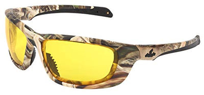 MCR Safety USS Defense Safety Glasses - Mossy Oak Amber MAX6 Anti-Fog