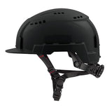 Milwaukee BOLT Safety Helmet — Black Vented, Type 2 Class C