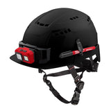 Milwaukee BOLT Safety Helmet — Black Vented, Type 2 Class C