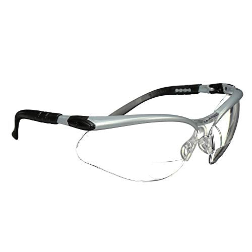 3M BX Reader Safety Glasses — Clear Lens +2.0 Diopter