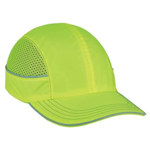 Ergodyne Skullerz 8950 Baseball Bump Cap Lime, Long Brim