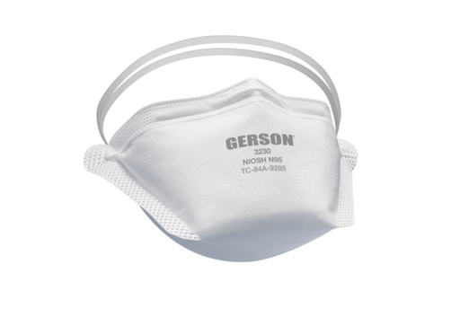 Gerson 3230 N95 Respirator | NIOSH Approved, Low-Resistance Foldable Mask | Box of 50